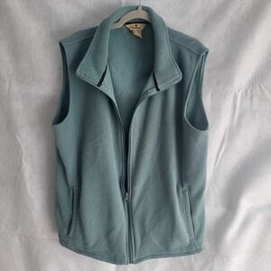 woolrich women's m medium seafoam green zip‎ up fleece vest